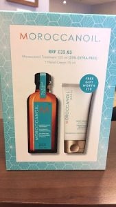 Moroccanoil hair product promotion at Melanie Richards hair salon