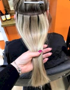 tape extensions at melanie richards hair and beauty salon in peterborough